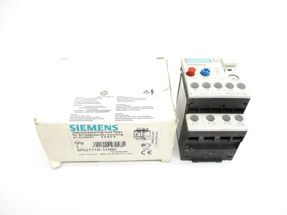 SIEMENS 3RU1116-1HB0 600VAC 5.5-8A NSMP