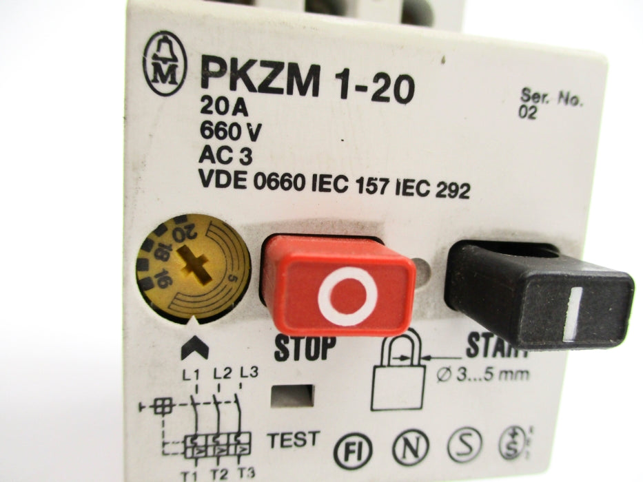 KLOCKNER MOELLER PKZM1-20 660VAC 16-20A NSNP