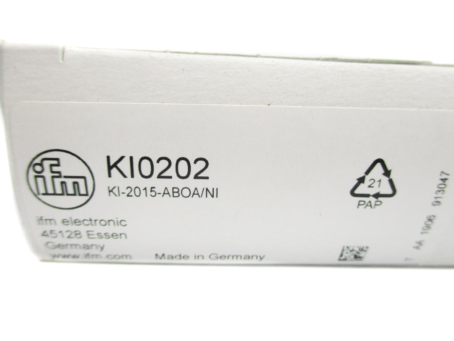 IFM EFECTOR KI0202 KI-2015-ABOA/NI 20-250VAC/DC NSMP