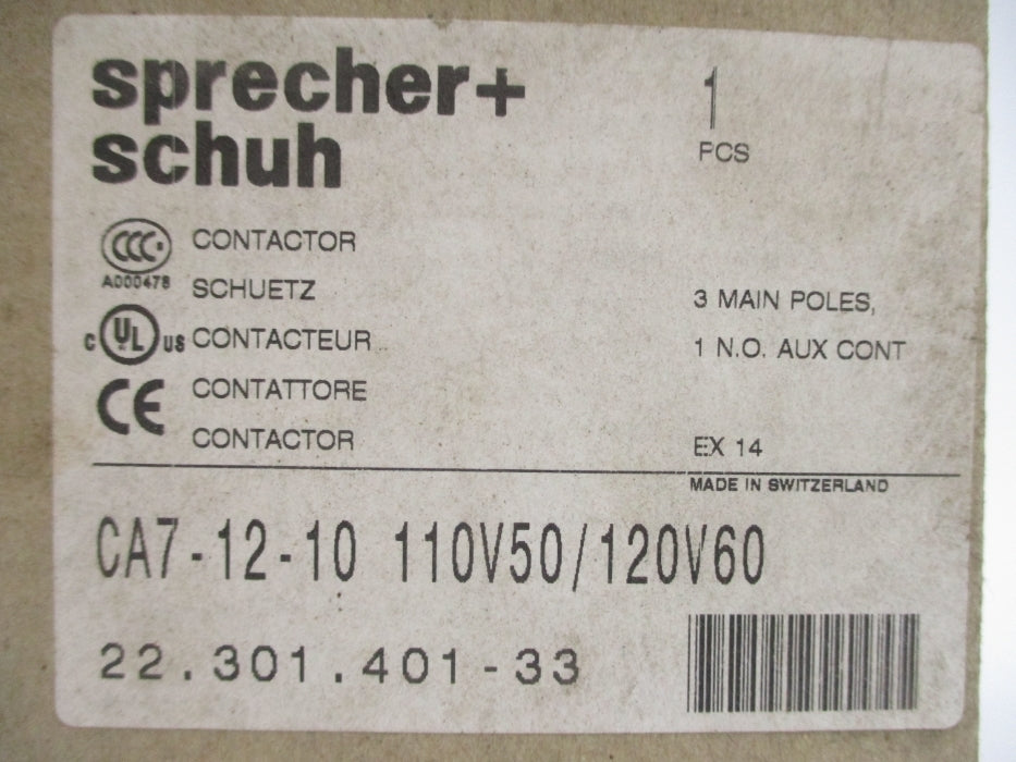 SPRECHNER+SCHUH CA7-12-10 110/120V NSMP