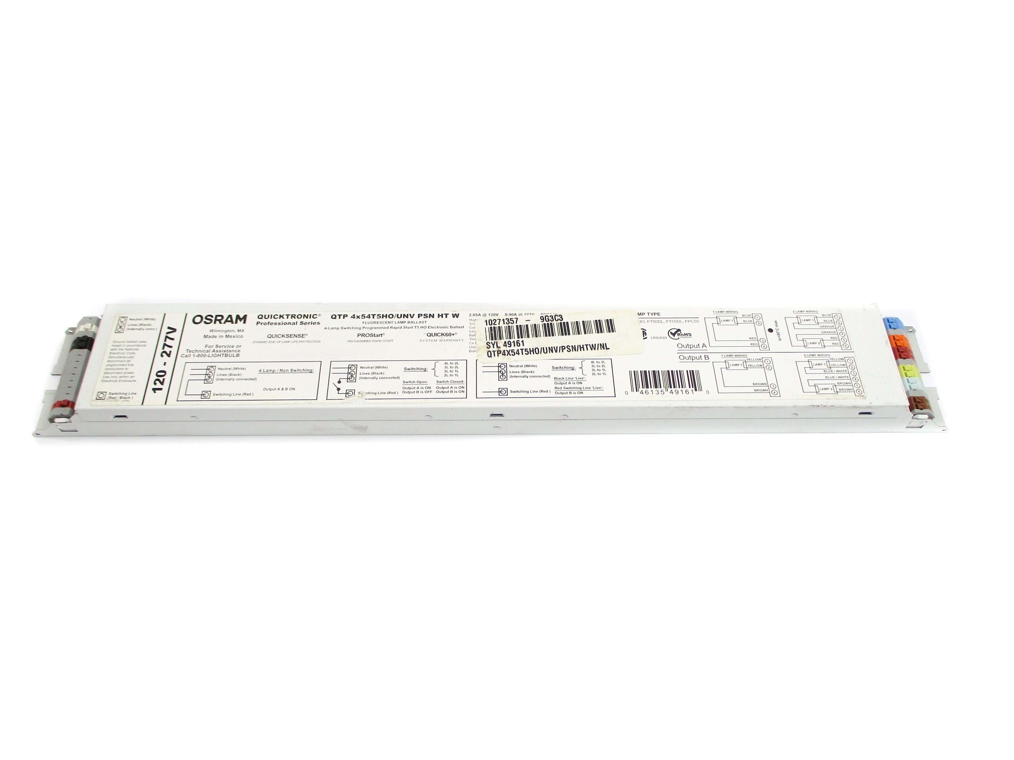 OSRAM QTP4X54T5HO/UNVPSNHTW 120-277V NSNP