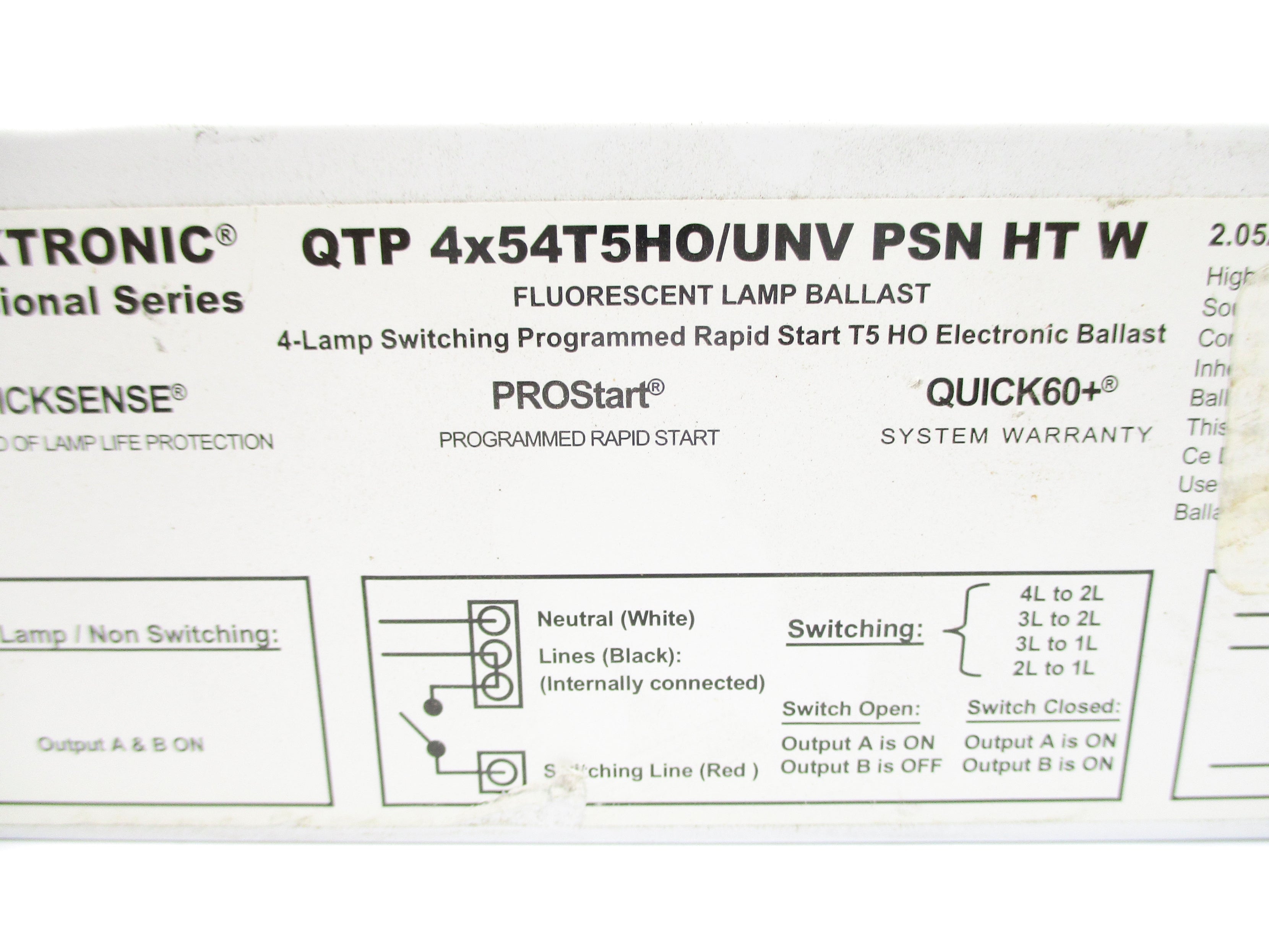 OSRAM QTP4X54T5HO/UNVPSNHTW 120-277V NSNP