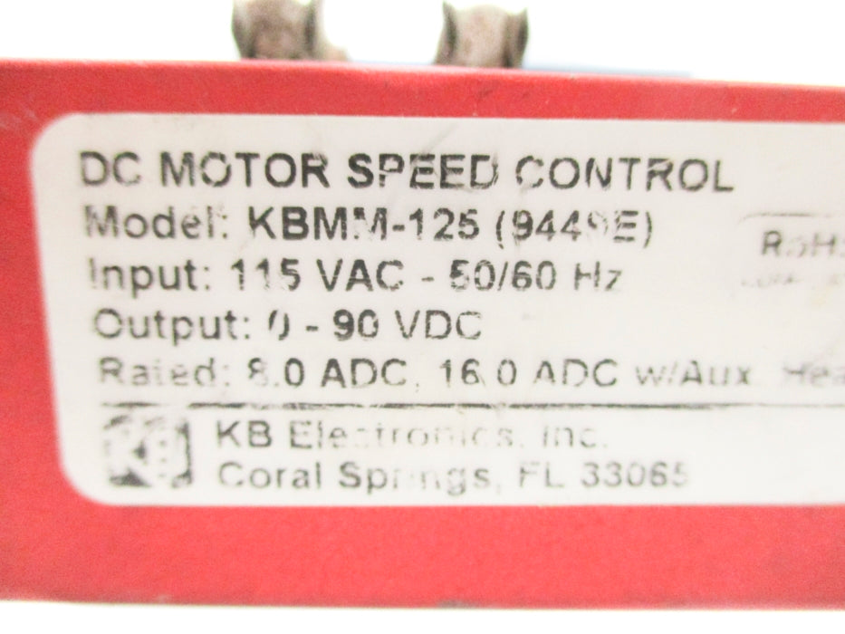 KB ELECTRONICS KBMM-125 (9449E) UNMP