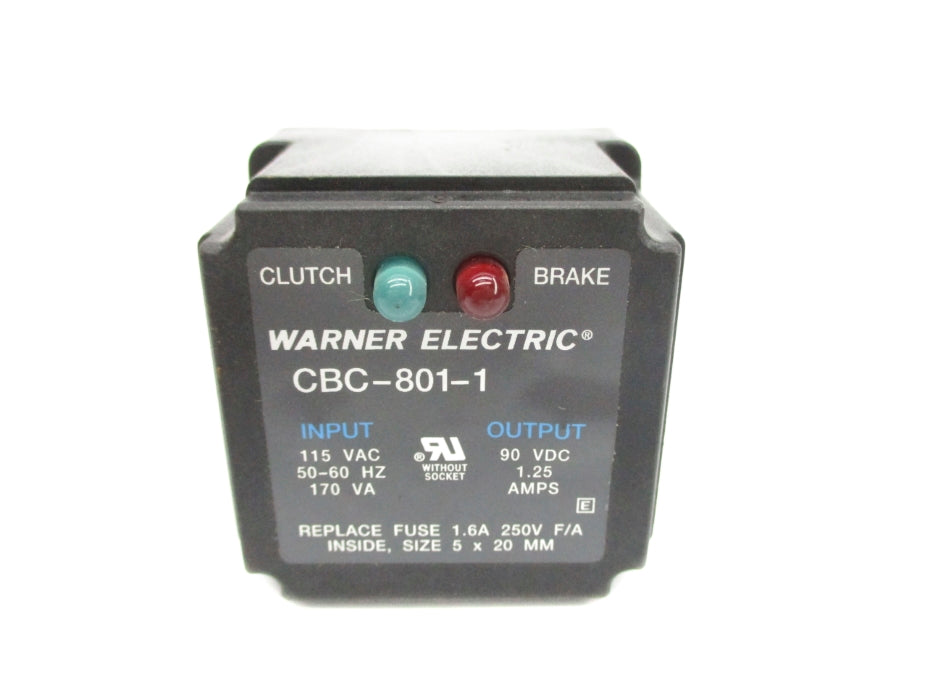 WARNER ELECTRIC CBC-801-1 115VAC 1.25A NSNP