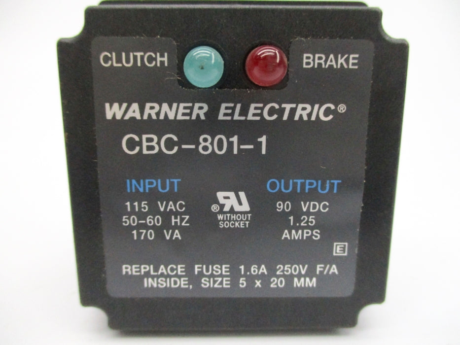 WARNER ELECTRIC CBC-801-1 115VAC 1.25A NSNP