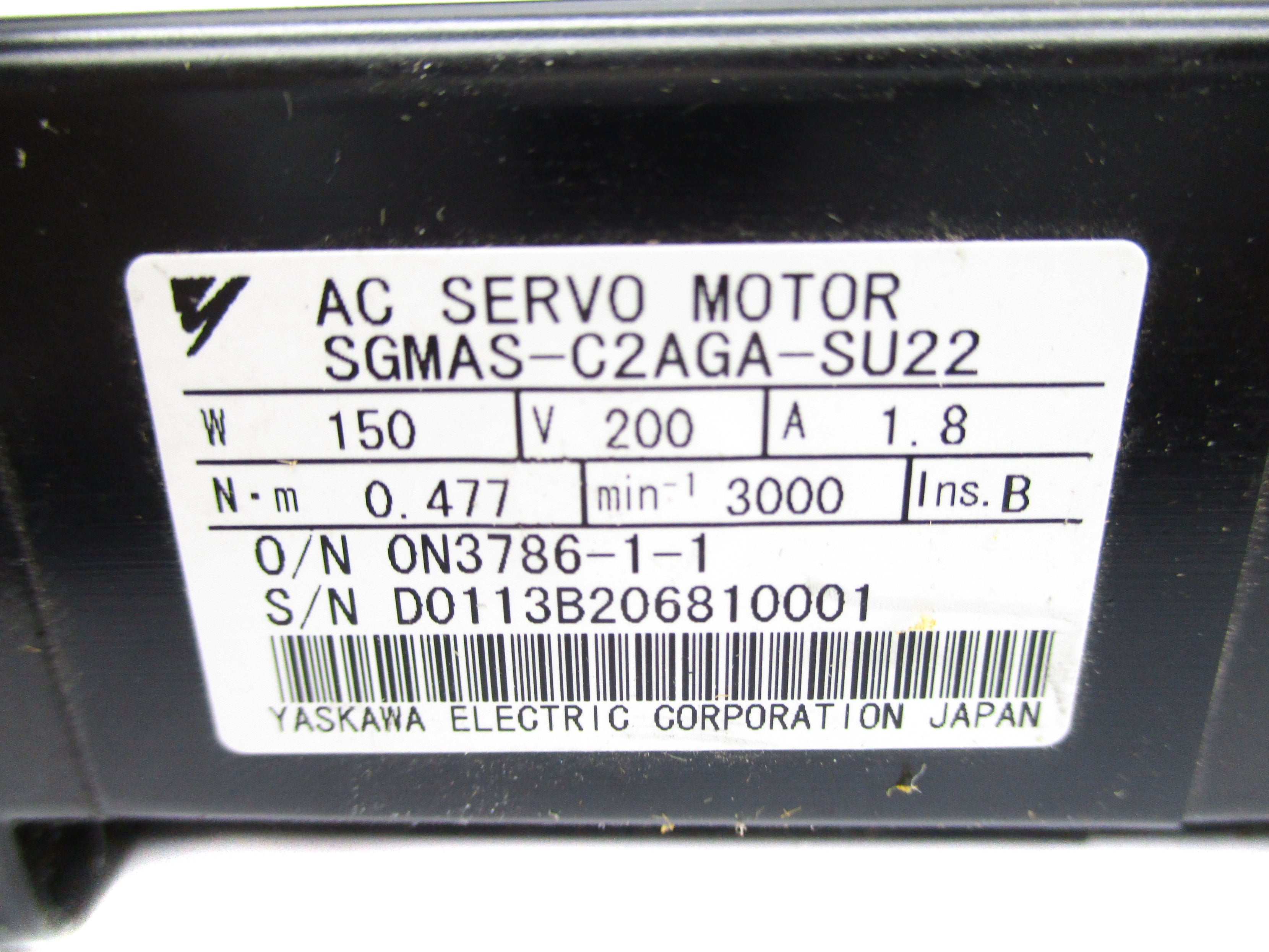 YASKAWA ELECTRIC SGMAS-C2AGA-SU22 NSNP