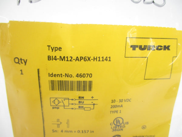 TURCK BI4-M12-AP6X-H1141 46070 10-30VDC NSMP