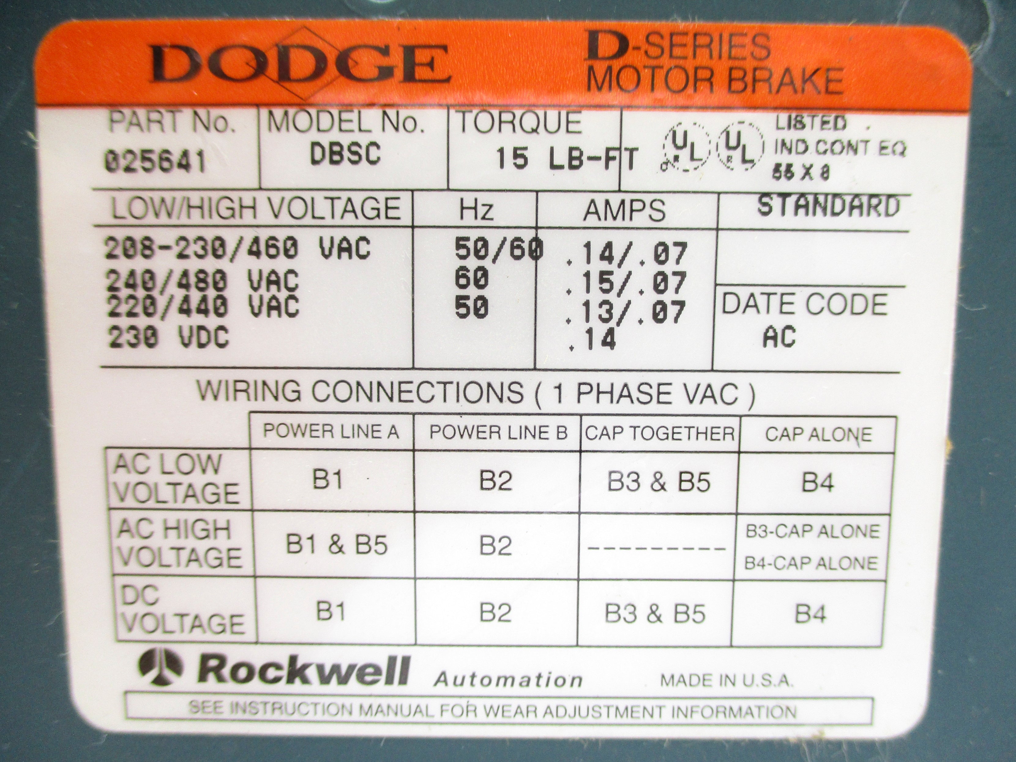 DODGE 025641 UNMP