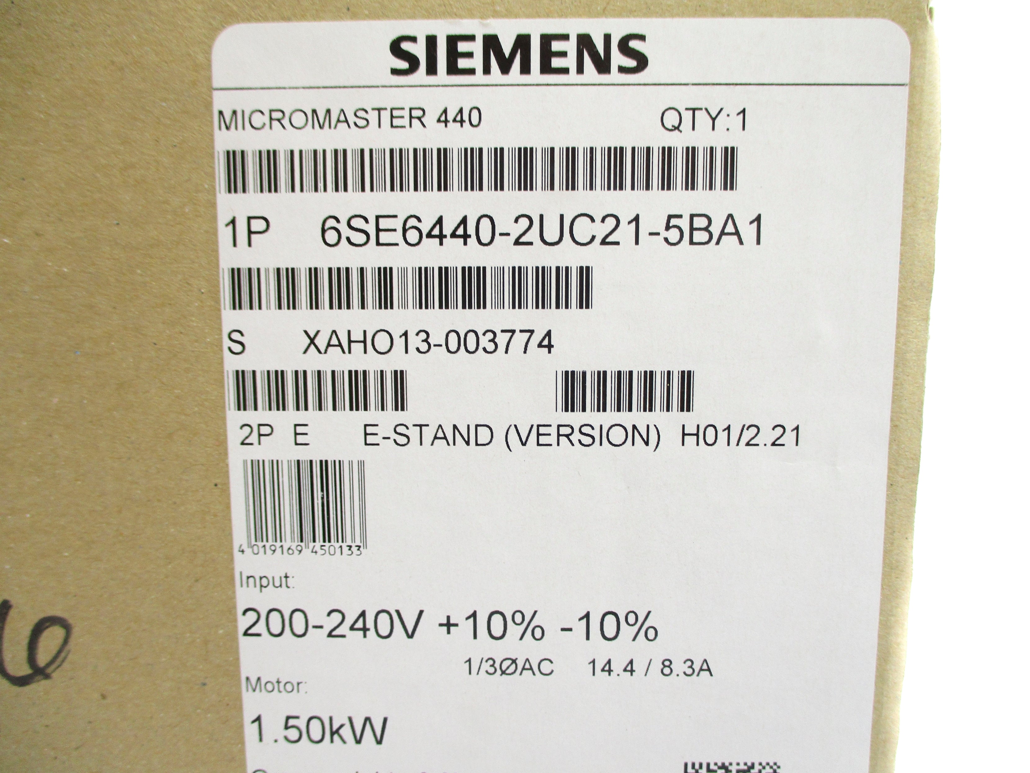 SIEMENS 6SE6440-2UC21-5BA1 NSMP