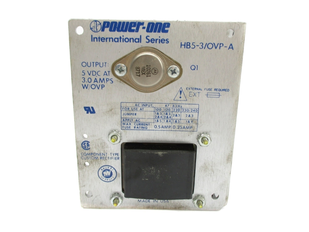 POWER ONE HB5-3/OVP-A 230/240V 0.25A UNMP