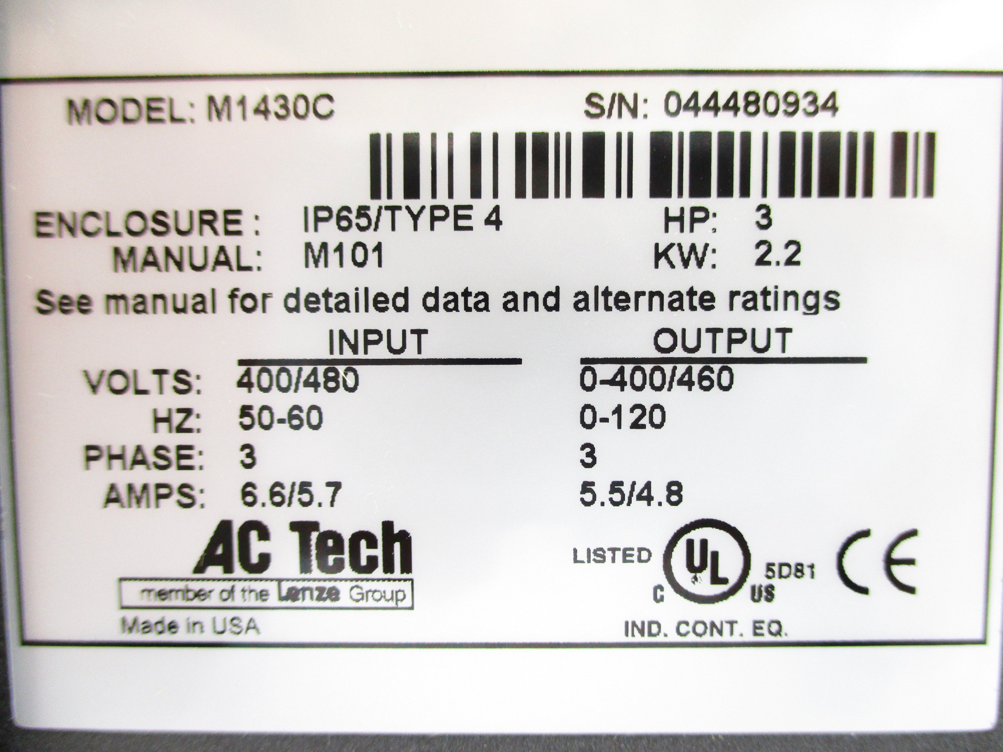 AC TECH M1430C NSNP