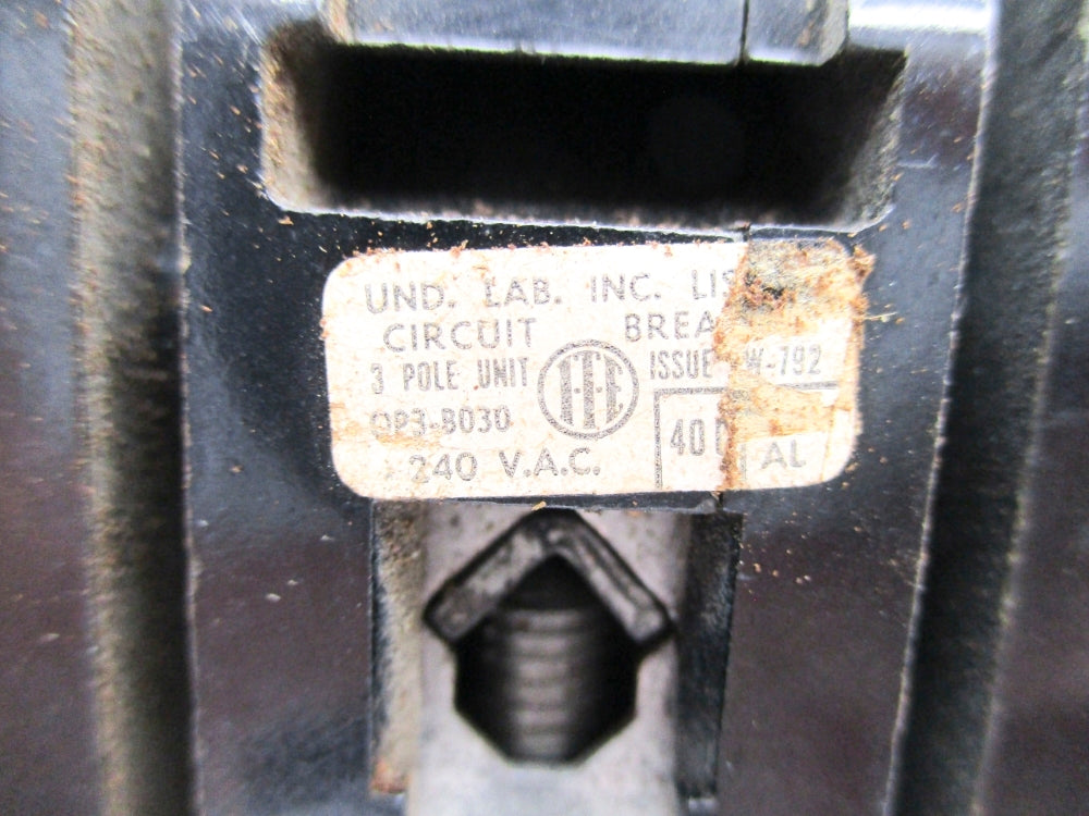 I.T.E QP3B030 30A 240VAC UNMP