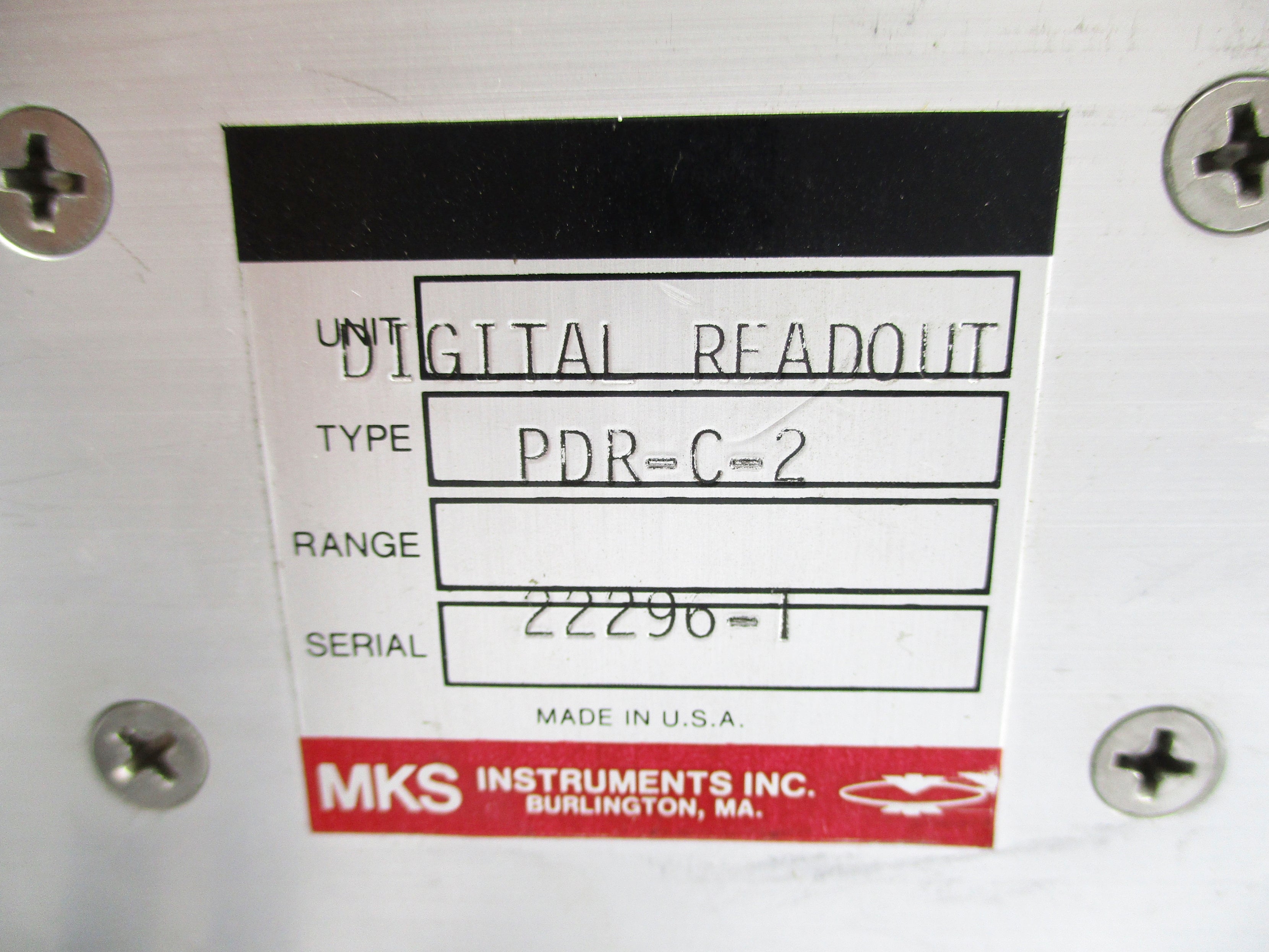 MKS INSTRUMENTS PDR-C-2 UNMP