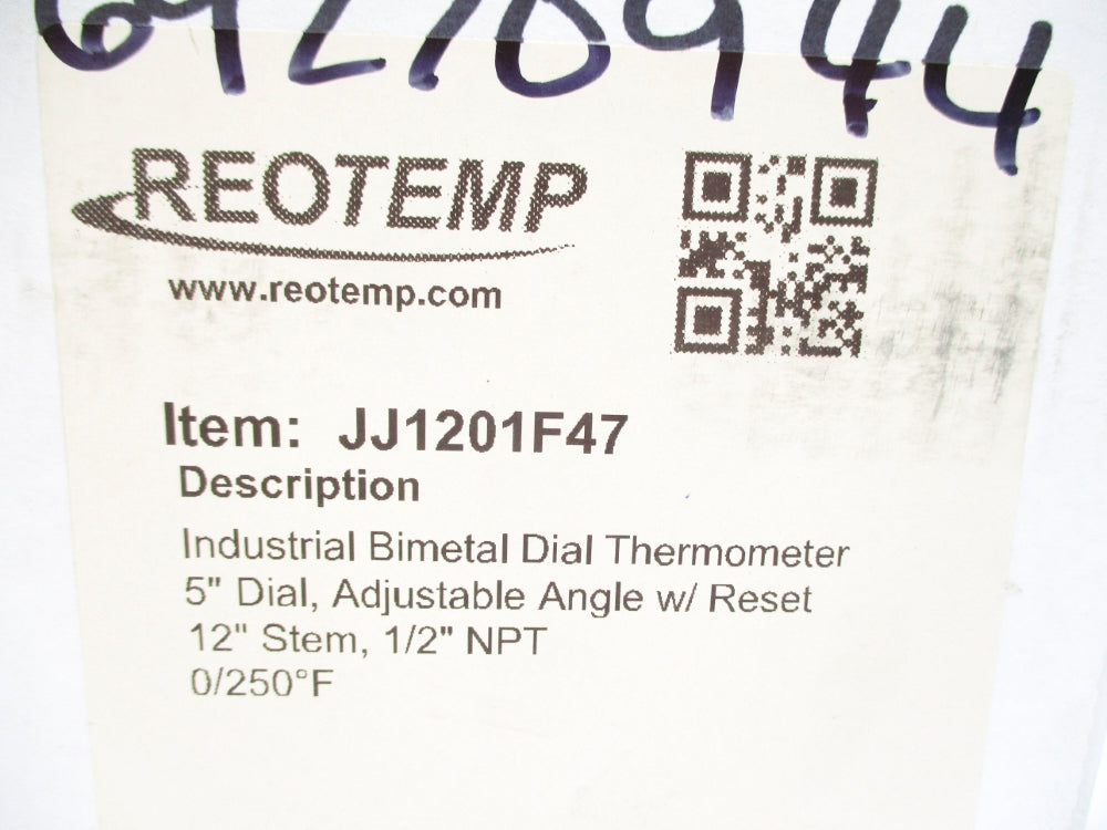 REOTEMP JJ1201F47 0/250F STEM 12 NSMP