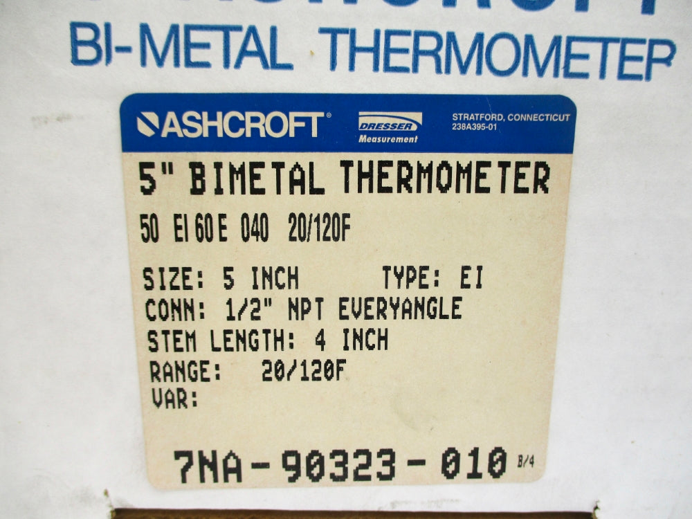 ASHCROFT 50EI60E040-20/120F 20/120F STEM 4 NSMP