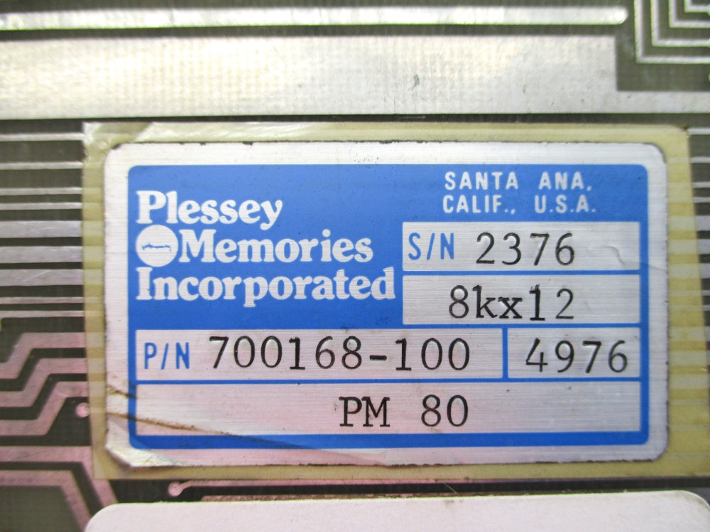 PLESSEY MEMORIES INCORPORATED 700168-100 UNMP