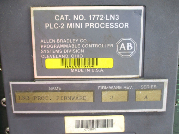 ALLEN BRADLEY 1772-LN3 SER. A F/W 2 (NO KEY) UNMP