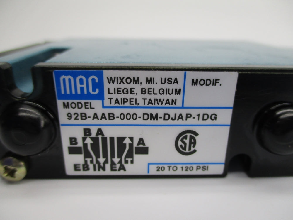 MAC 92B-AAB-000-DM-DJAP-1DG 110/120V 20-120PSI NSNP