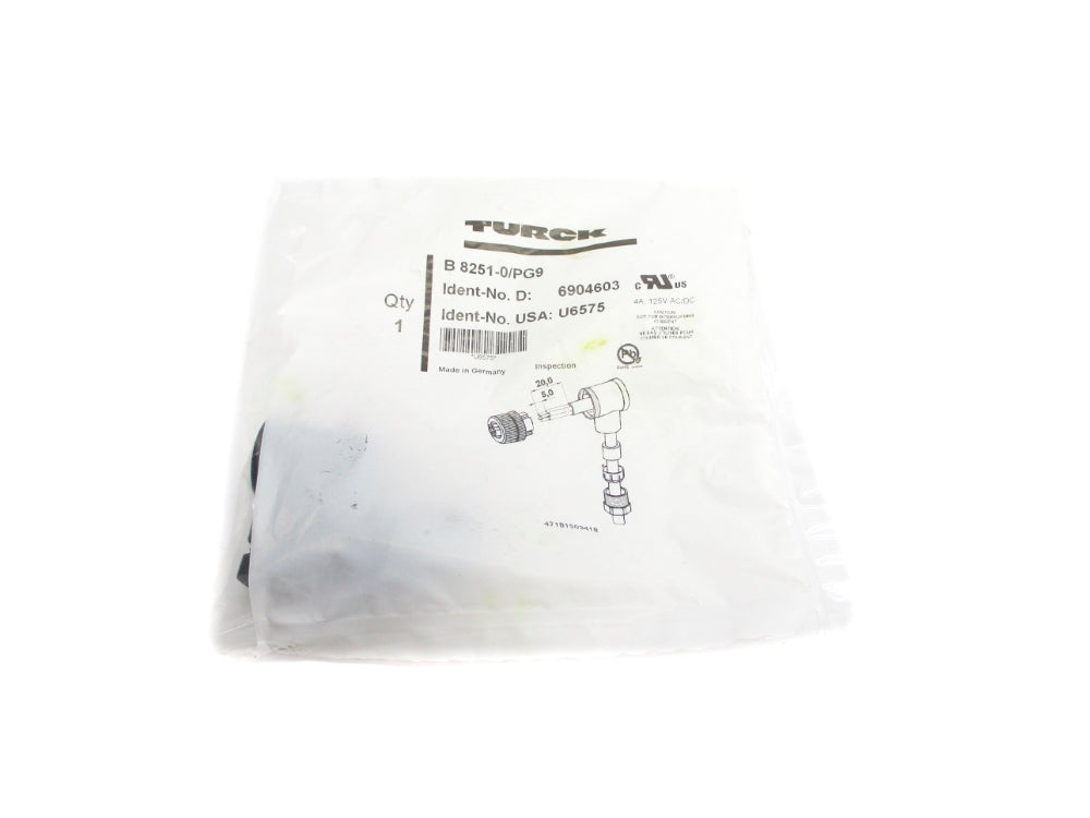 TURCK B8251-0/PG9 U6575 125V 4A NSMP