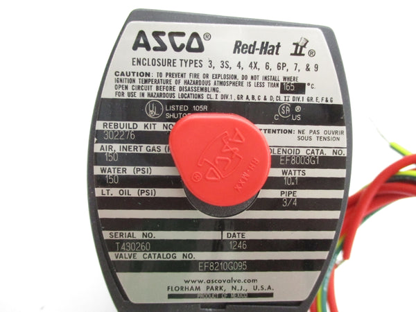 ASCO EF8210G095 110/120V 150PSI 3/4" NSMP