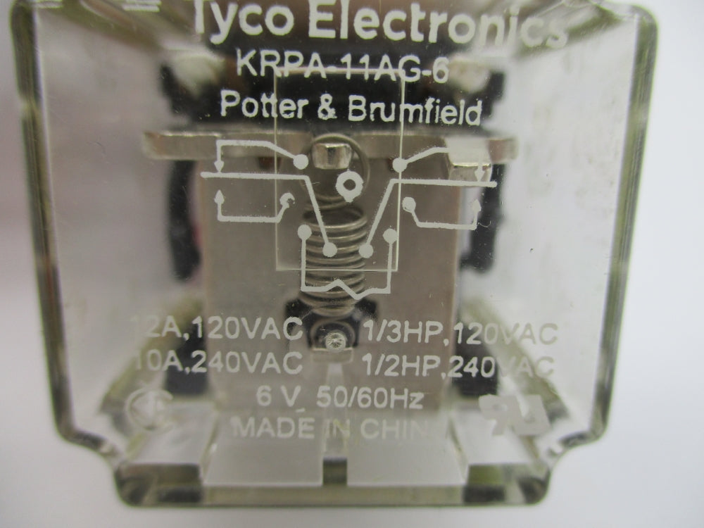 TYCO ELECTRONICS KRPA-11AG-6 12A 120VAC UNMP