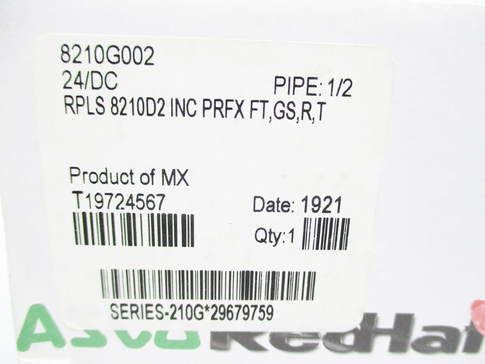 ASCO 8210G002 24VDC 5-125PSI 1/2" NSMP