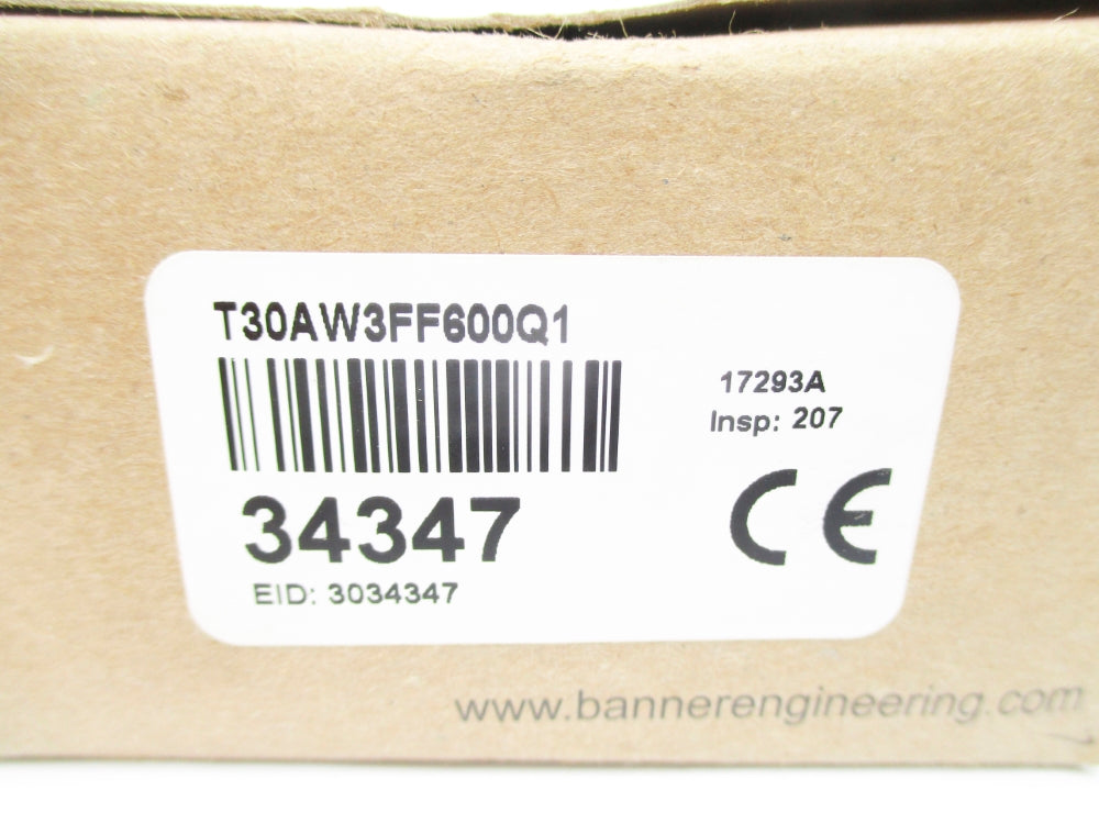 BANNER ENGINEERING T30AW3FF600Q1 34347 20-250VAC NSMP