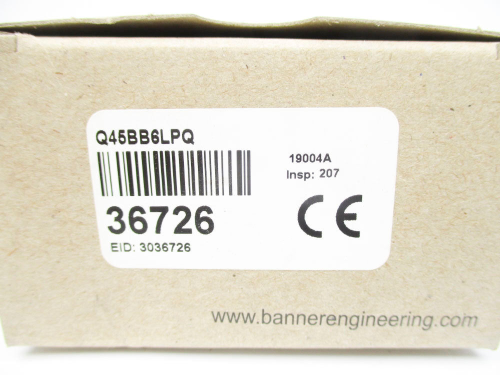 BANNER ENGINEERING Q45BB6LPQ 36726 10-30VDC NSMP
