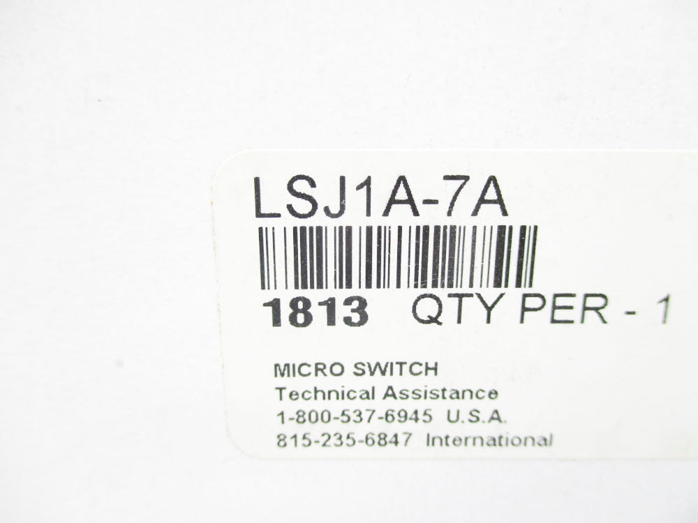 MICRO SWITCH LSJ1A-7A 600VAC 10A NSMP