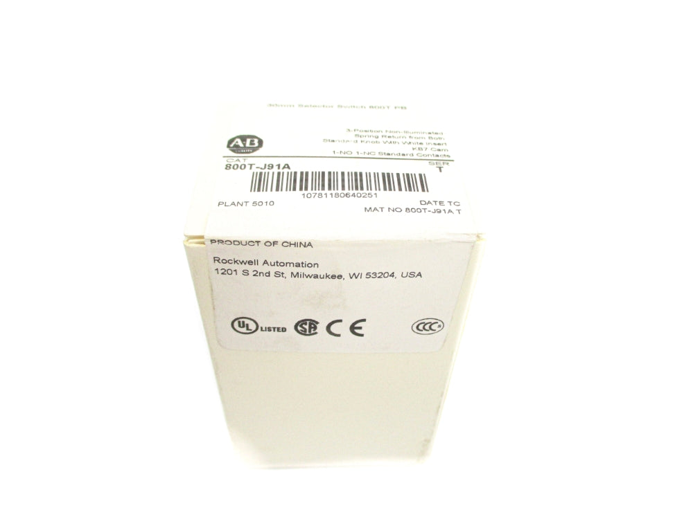 ALLEN BRADLEY 800T-J91A SER. T (WH) NSFS