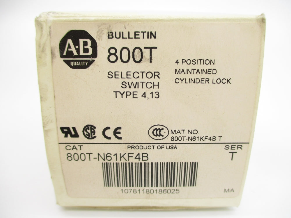 ALLEN BRADLEY 800T-N61KF4B SER. T (WH) NSMP