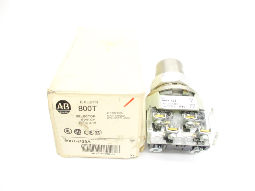 ALLEN BRADLEY 800T-H33A SER. T (NO KEY) (WH) NSMP