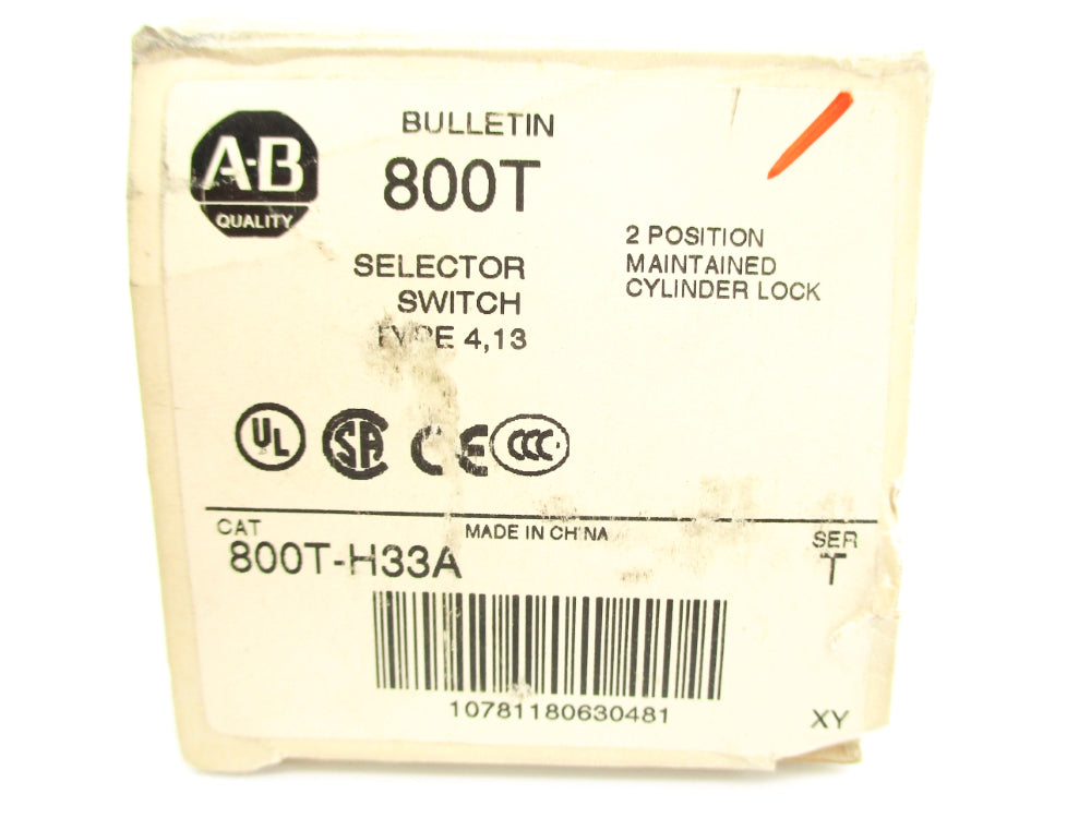 ALLEN BRADLEY 800T-H33A SER. T (NO KEY) (WH) NSMP