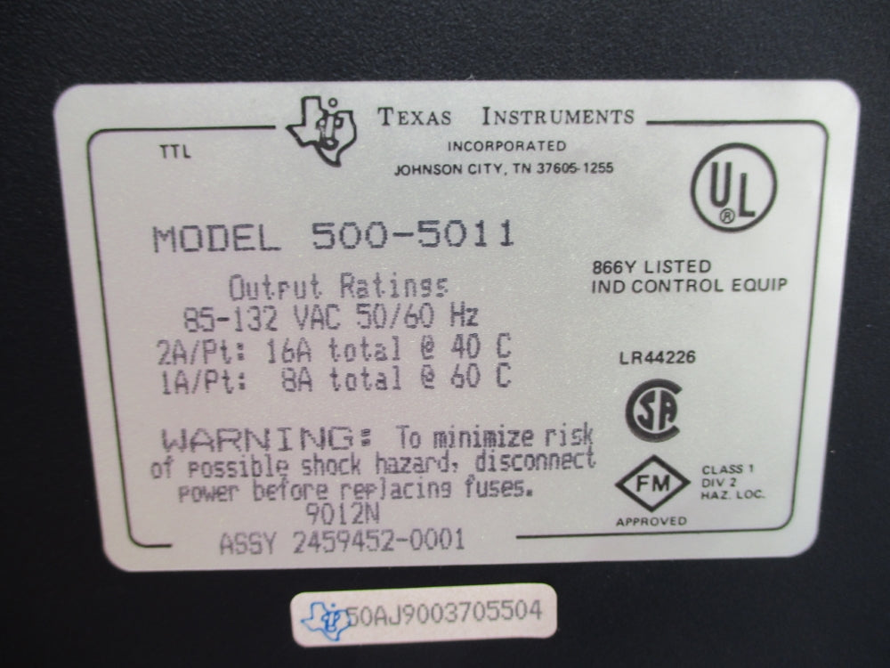 TEXAS INSTRUMENTS 500-5011 132VAC 8A NSNP