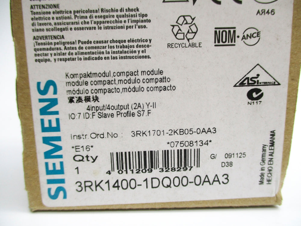 SIEMENS 3RK1400-1DQ00-0AA3 NSMP
