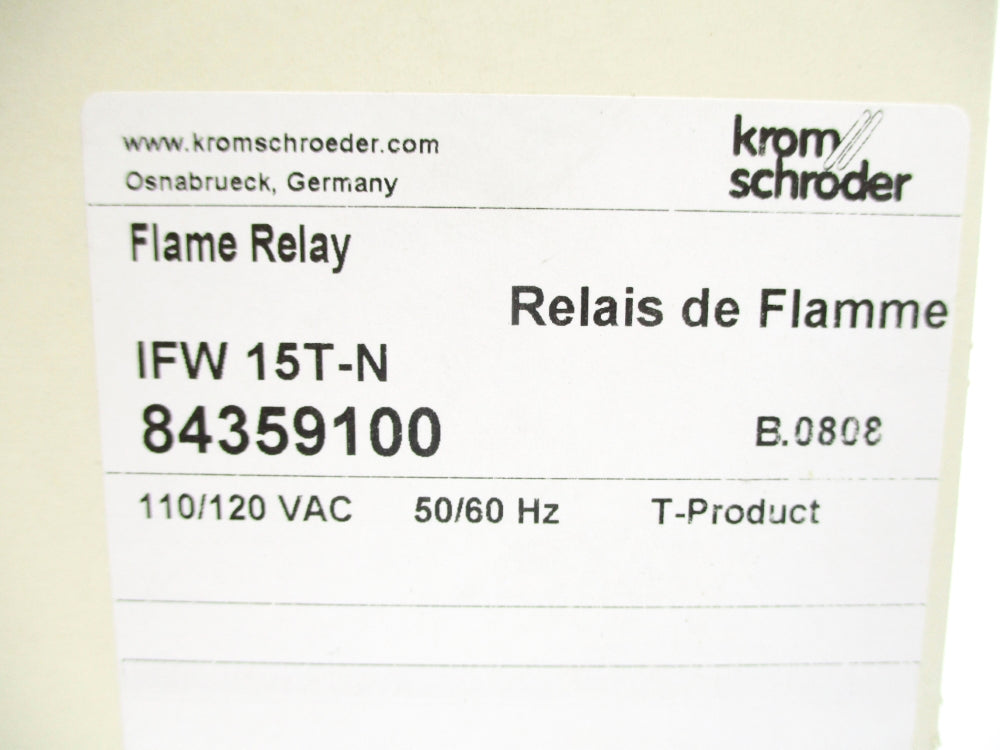 KROM SCHRODER IFW15T-N 84359100 110/120VAC NSMP