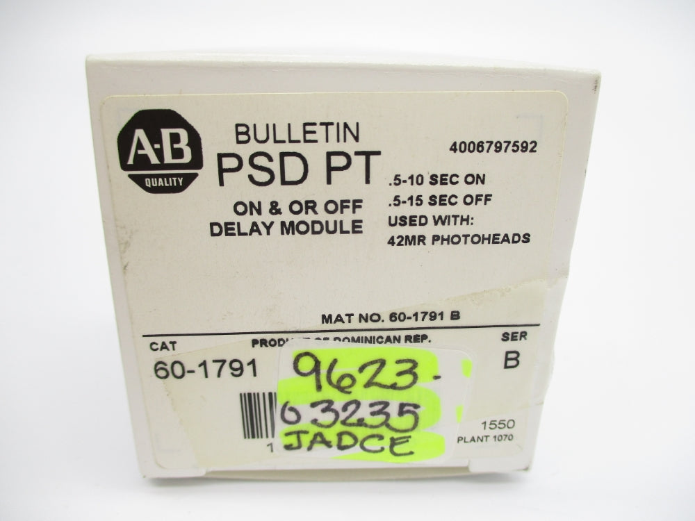 ALLEN BRADLEY 60-1791 SER. B .5-15S (WH) NSMP