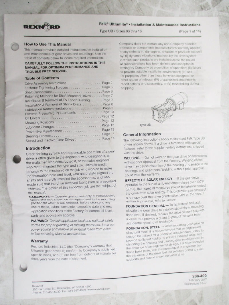 FALK ULTRAMITE 10UBBQ3A14.A1G NSNP