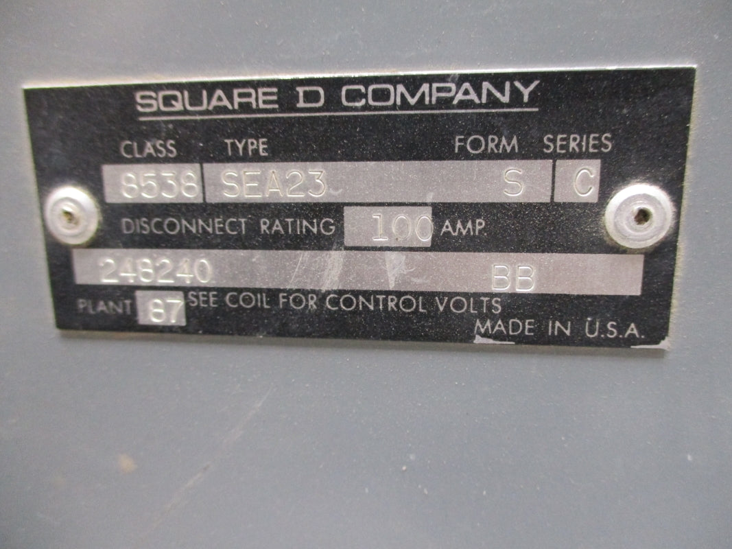 SQUARE D 8538SEA23S SER. C  UNMP