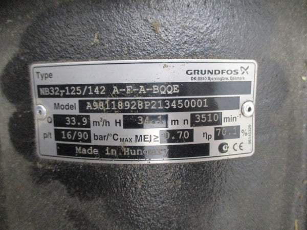 GRUNDFOS NB32-125/142 A-F-A-BQQE A98118928P213450001 NSNP