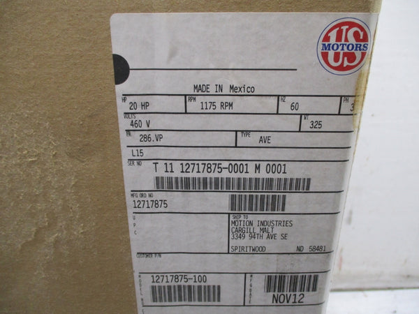 US MOTORS 12717875-100 NSMP