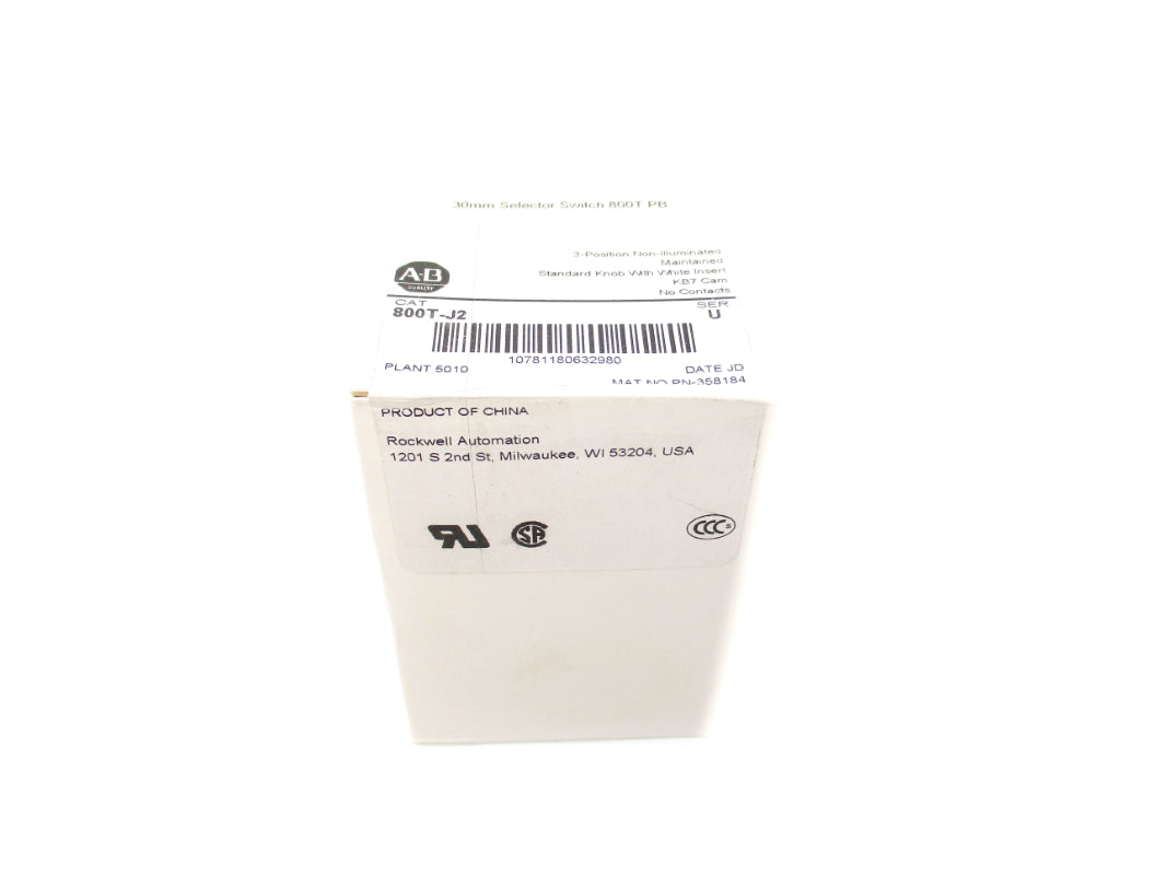 ALLEN BRADLEY 800T-J2 SER. U (WH) NSFS