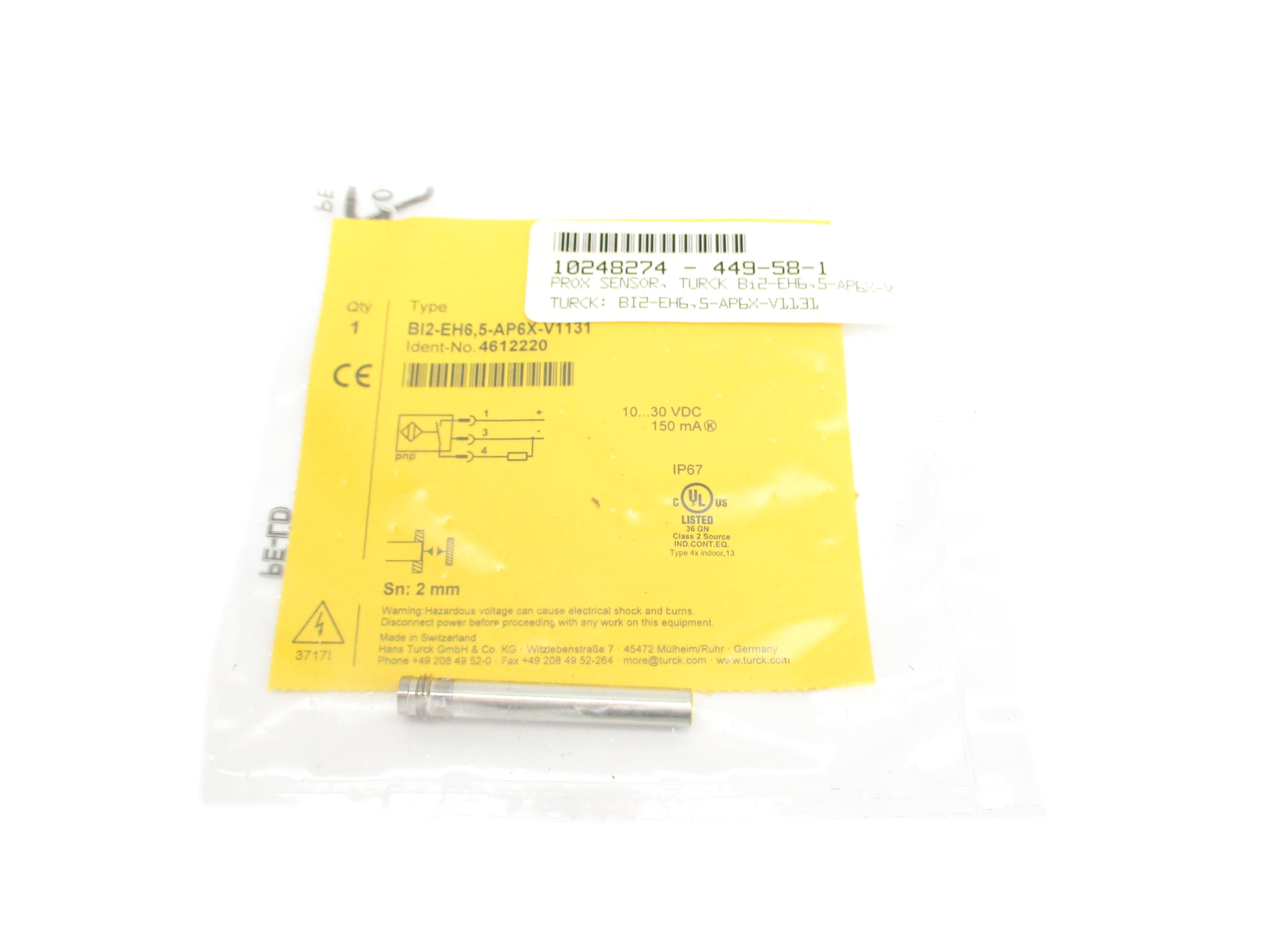 TURCK B12-EH6,5-AP6X-V1131 NSMP