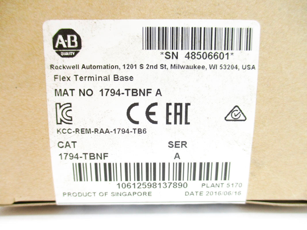 ALLEN BRADLEY 1794-TBNF SER. A DATE: 2016 NSFS