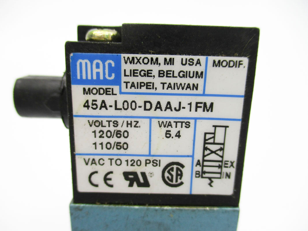 MAC 45A-L00-DAAJ-1FM 120PSI 110/120V UNMP
