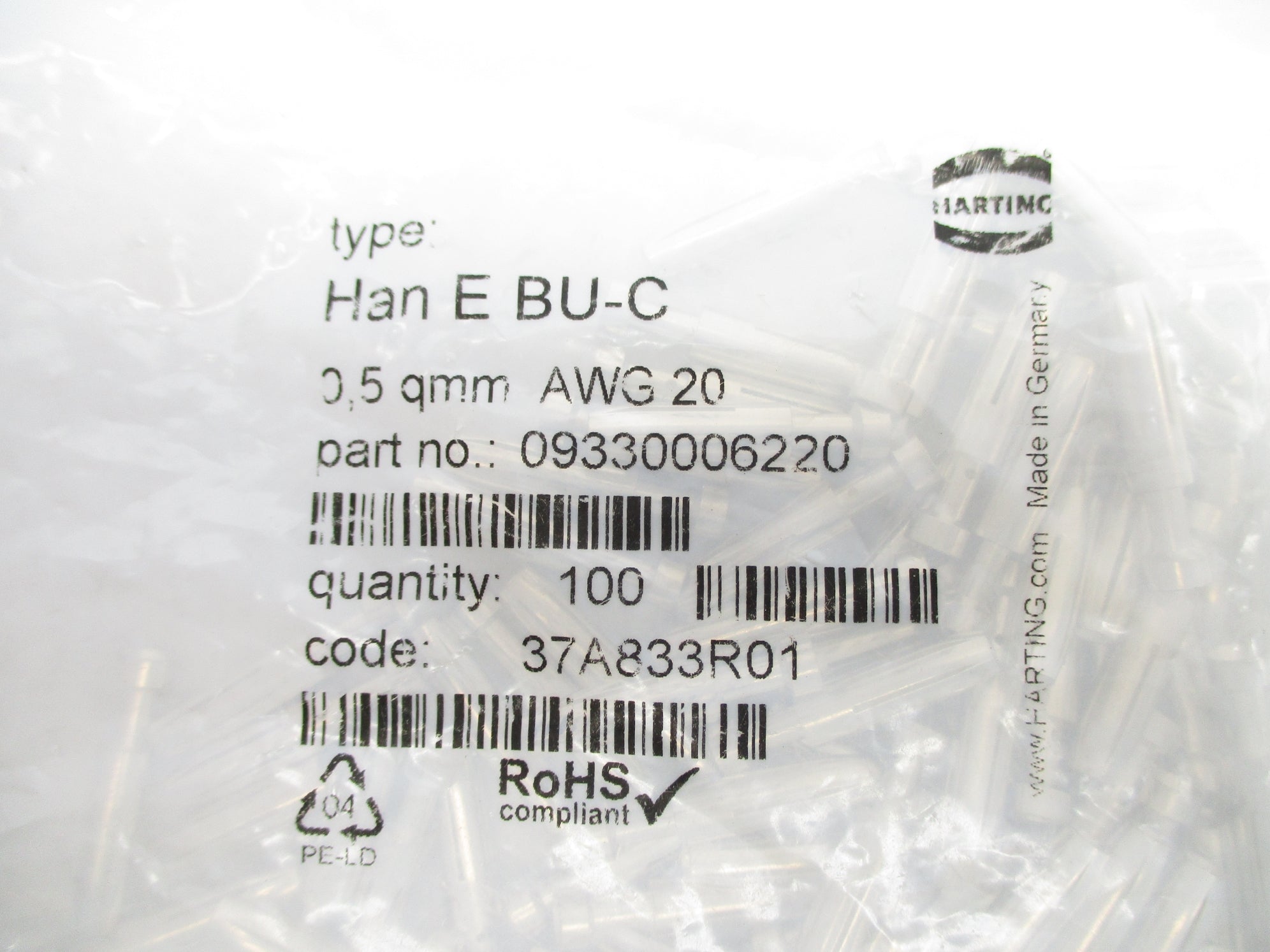 HARTING 09330006220 (PKG OF 100) NSMP