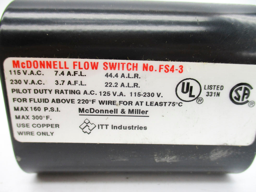 MCDONNELL & MILLER FS4-3 120/240VAC 7.4/3.7A 160PSI NSNP