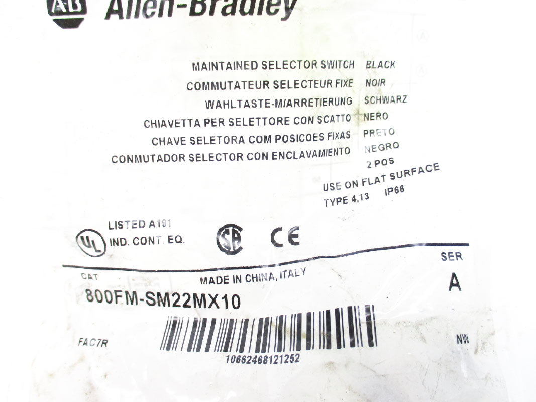 ALLEN BRADLEY 800FM-SM22MX10 SER. A NSMP