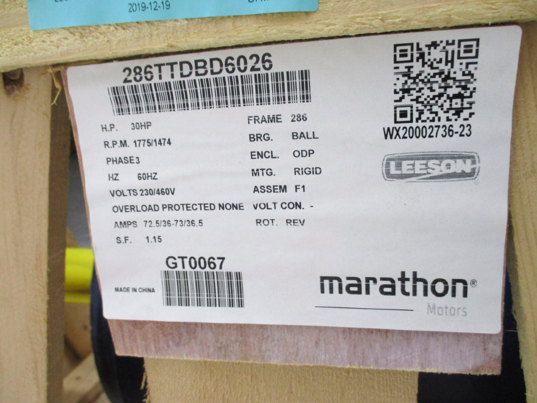 MARATHON 286TTDBD6026 230/460V 72.5/36A NSNP