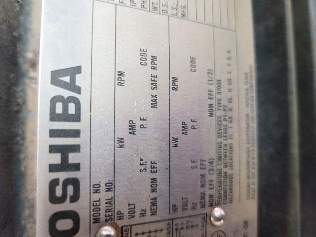 TOSHIBA B1002YLG3USH 230/460V 228/114A NSMP